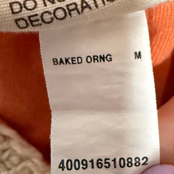 Y2K Mudd Crochet Orange Cream Sleeveless Racerback V-Neck Summer Dress Sz Medium - Picture 9 of 10